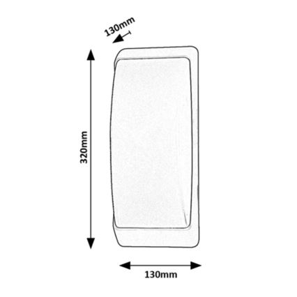Rabalux - Ulkoseinävalaisin 1xE27/12W/230V IP65