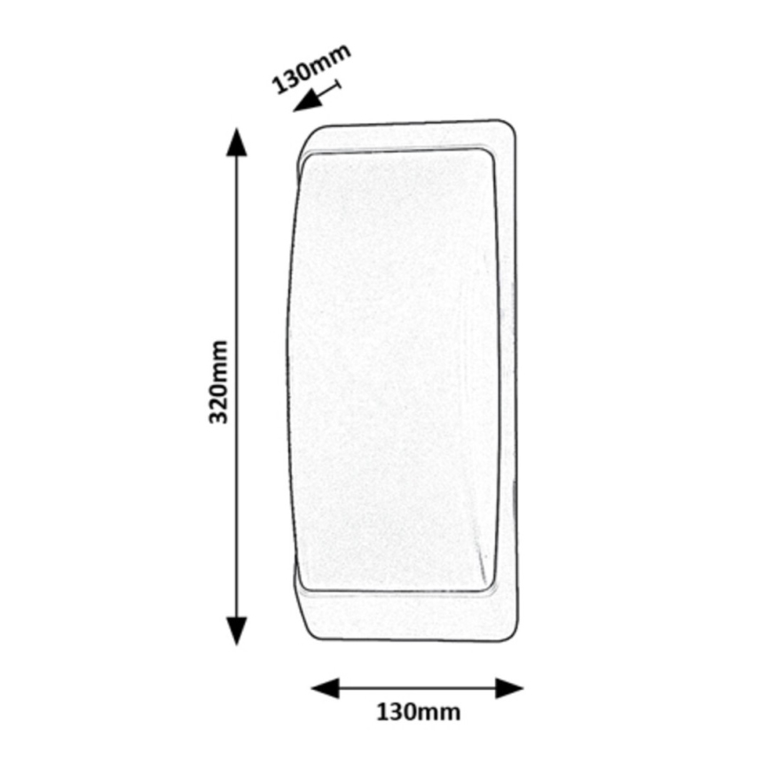 Rabalux - Ulkoseinävalaisin 1xE27/12W/230V IP65