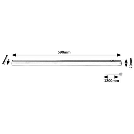Rabalux - LED-alasvalaisin LED/9W/230V 4000K 59 cm