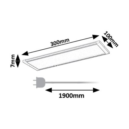 Rabalux - Keittiökaappien alla oleva LED-valo anturilla LED/6W/230V