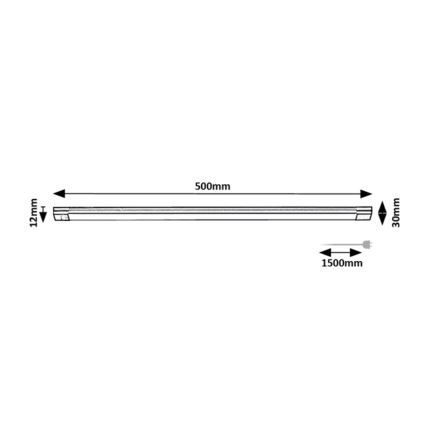Rabalux - LED himmennettävä alakaappivalaisin sensorilla LED/8W/230V 3000K 50 cm