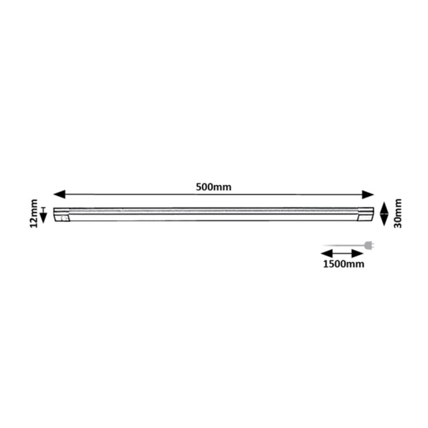 Rabalux - LED himmennettävä alakaappivalaisin sensorilla LED/8W/230V 3000K 50 cm