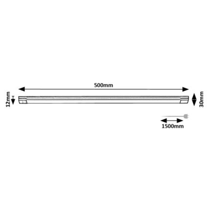 Rabalux - LED himmennettävä alakaappivalaisin sensorilla LED/8W/230V 3000K 50 cm