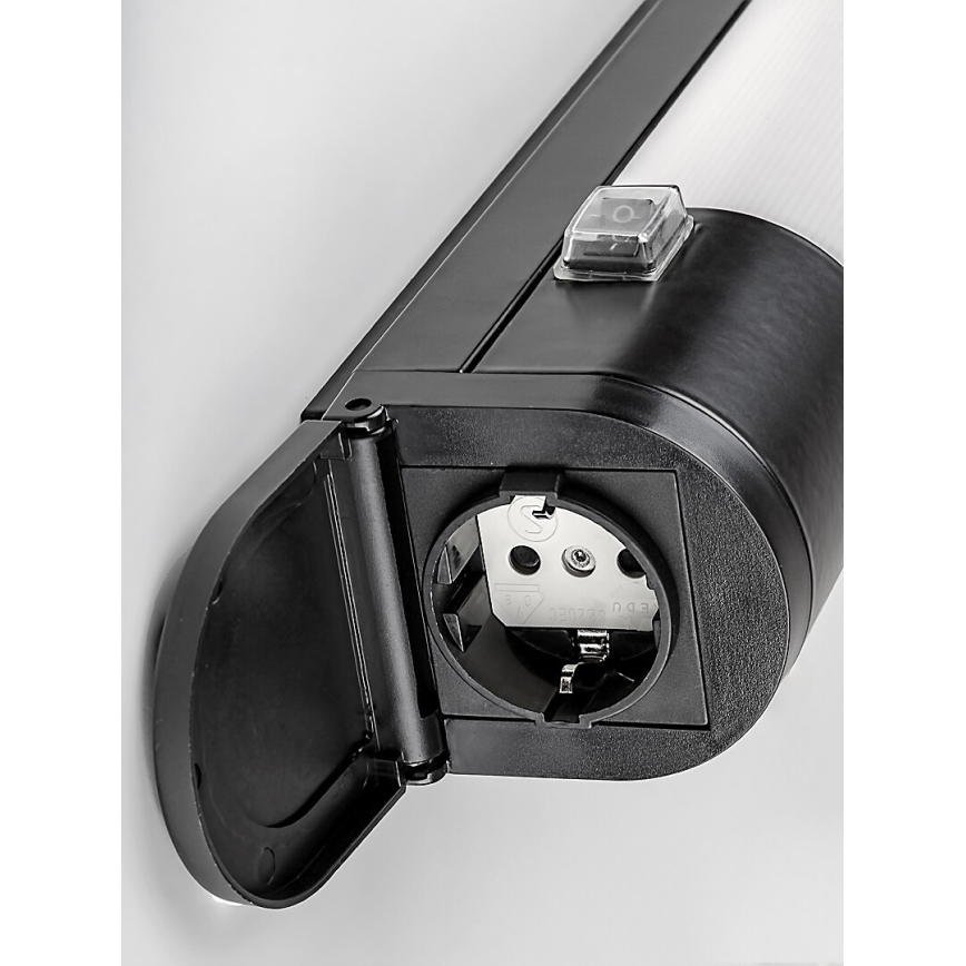 Rabalux - LED-alasvalaisin pistorasialla LED/17W/230V 4000K IP44 musta 57 cm