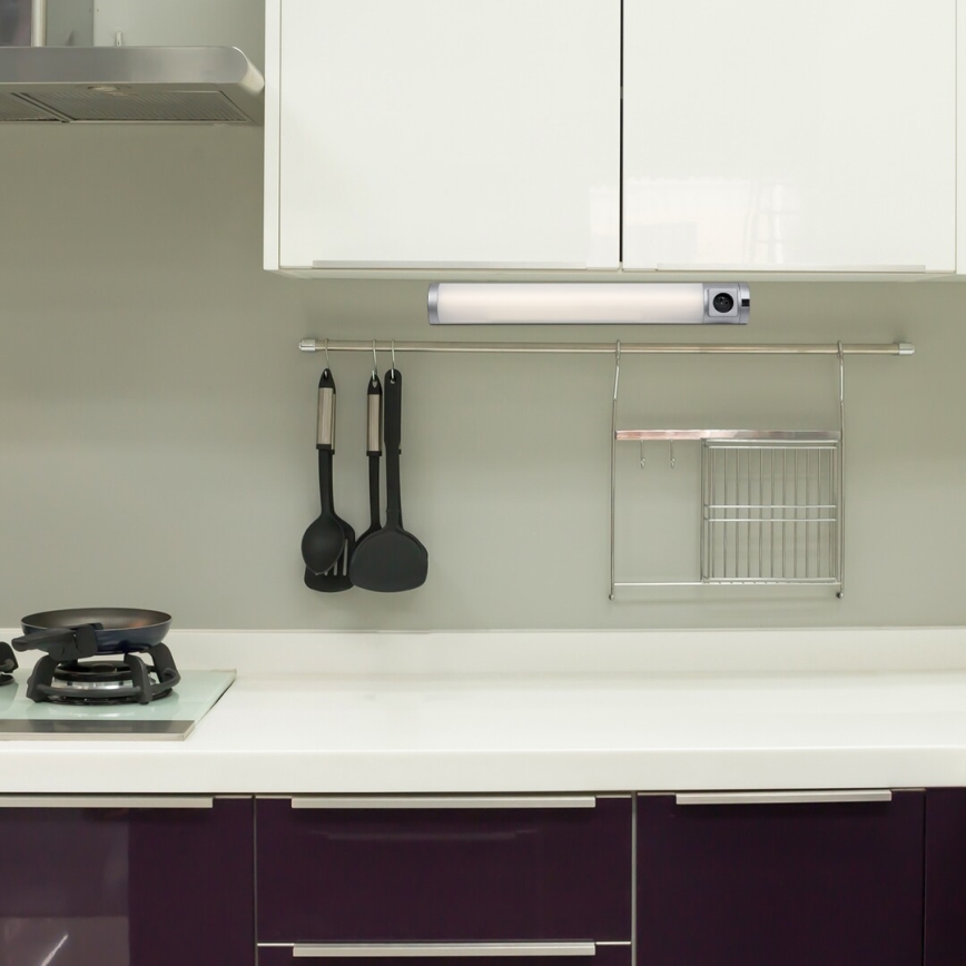 Rabalux - Keittiökaappien alla oleva LED-valo laatikolla LED/8W/230V 4000K 68 cm hopea