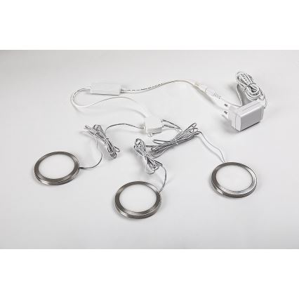 Rabalux - 3 kpl himmennettäviä LED-kaapinvaloja LED/1W/230V 4000K