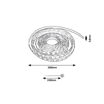 Rabalux - LED RGBW himmennettävä nauha LED/21W/230V 5 m IP67 + kaukosäädin