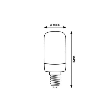Rabalux - LED-polttimo T25 E14/4W/230V 3000K