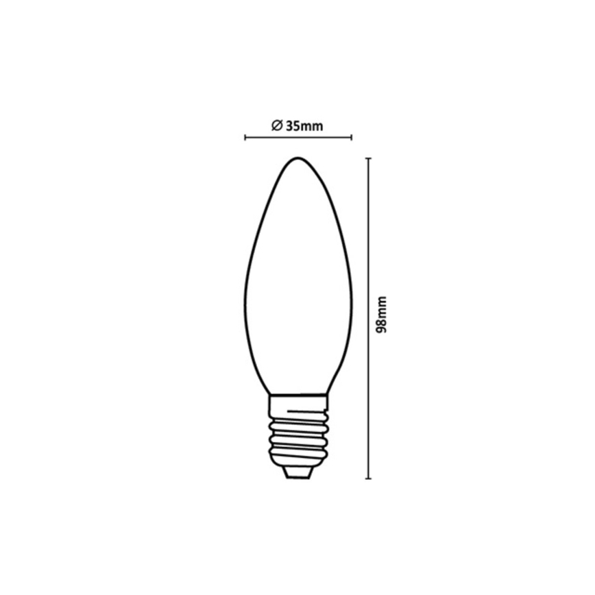 Rabalux - LED-polttimo FILAMENT C35 E14/4W/230V 4000K