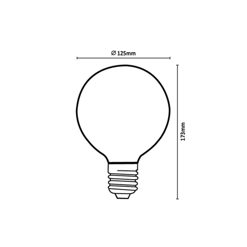 Rabalux - LED-lamppu FILAMENT G125 E27/6W/230V 3000K