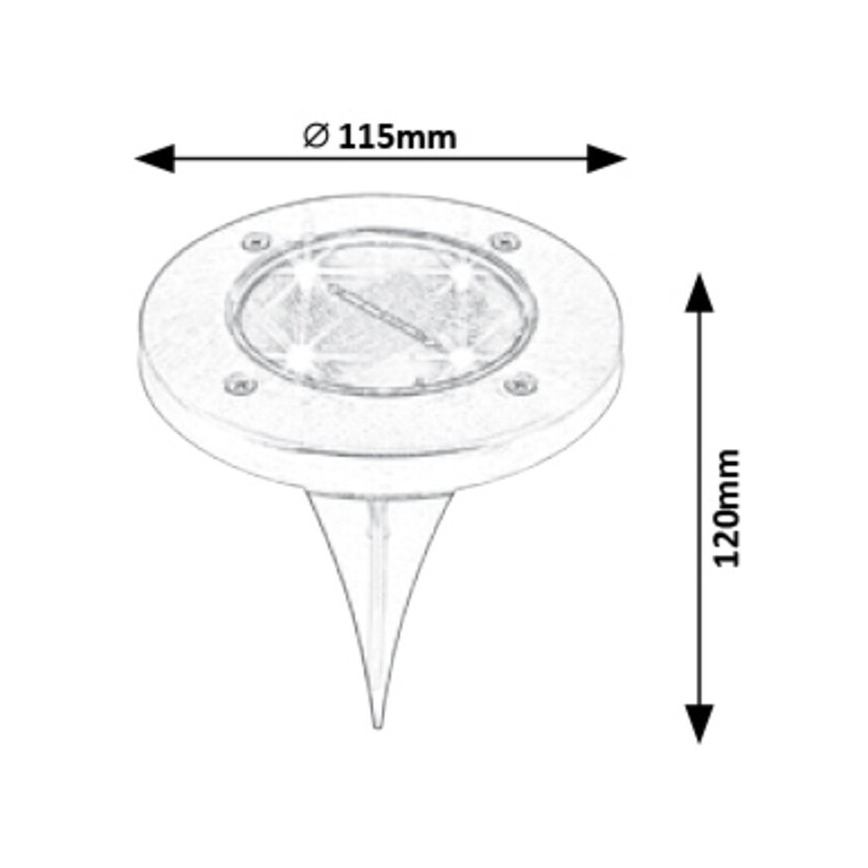 Rabalux - LED Ulkovalaisin aurinkokennolla ja sensorilla LED/0,24W/1xAA 400 mAh musta IP44