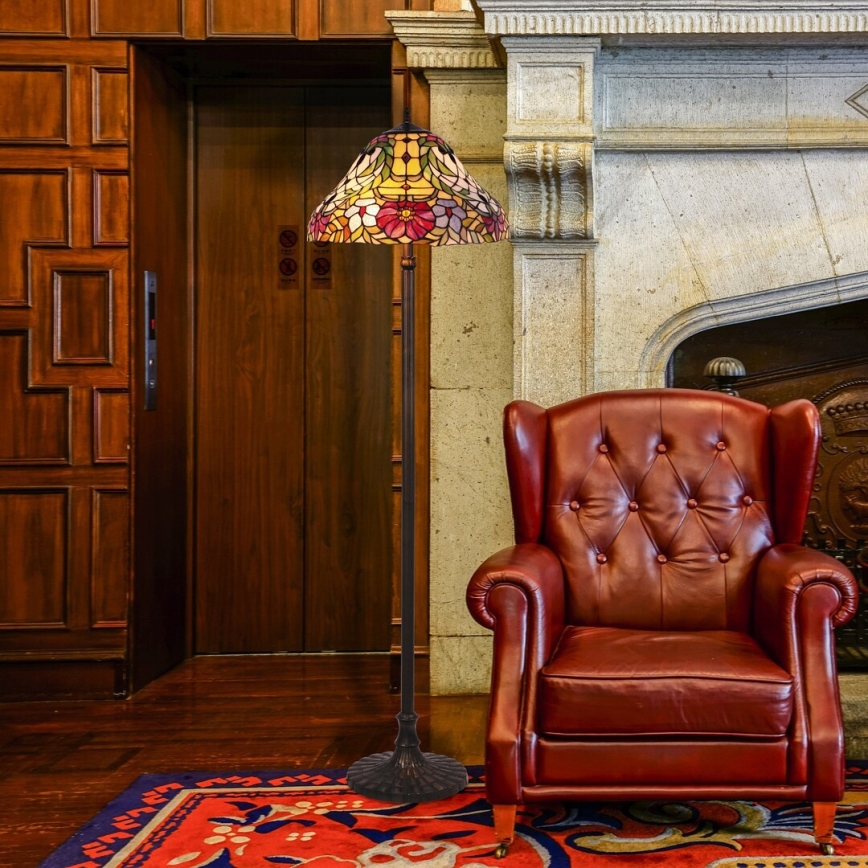 Rabalux - Tiffany lattialamppu 2xE27/60W/230V