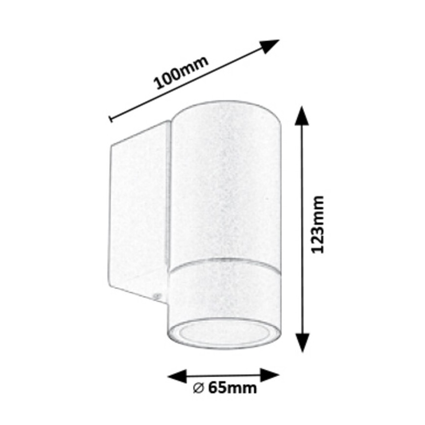 Rabalux - Ulkoseinävalaisin 1xGU10/10W/230V IP54 harmaa