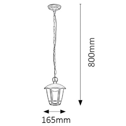 Rabalux - LED-ulkoriippuvalaisin LED/8W/230V IP44