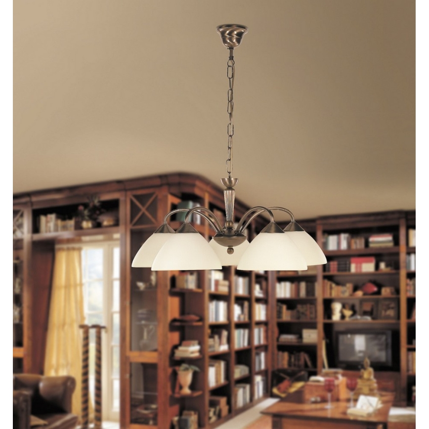 Rabalux - Kattokruunu ketjussa 5xE14/40W/230V