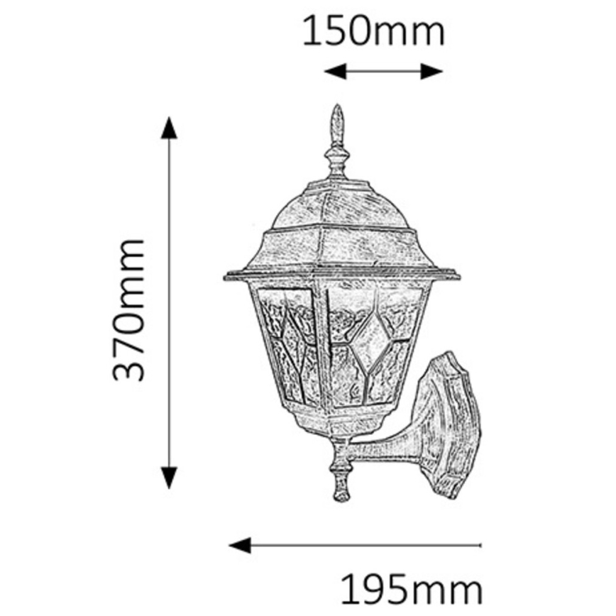 Rabalux - Ulkoseinävalaisin 1xE27/60W/230V