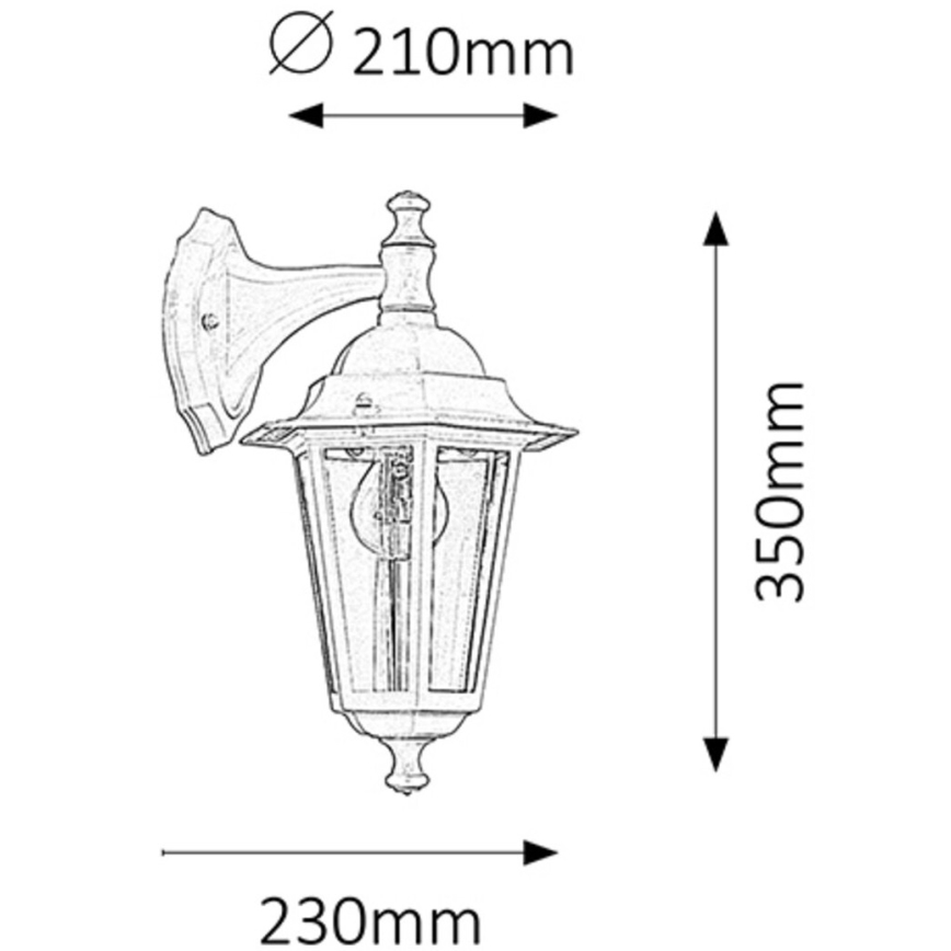 Rabalux - Ulkoseinävalaisin 1xE27/60W/230V