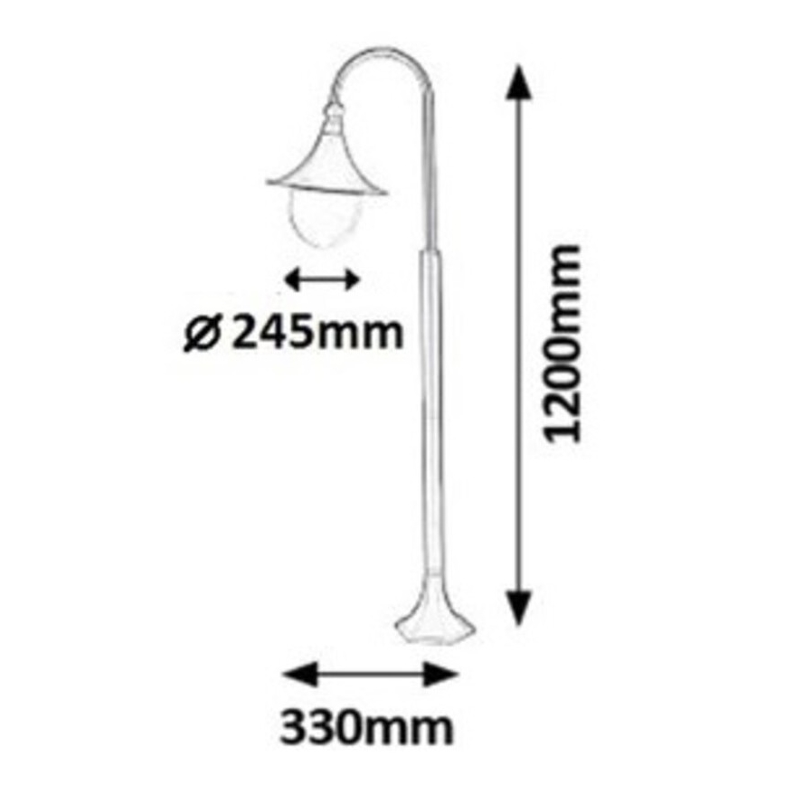 Rabalux 8247 - Ulkovalaisin KONSTANZ 1xE27/100W/230V IP44