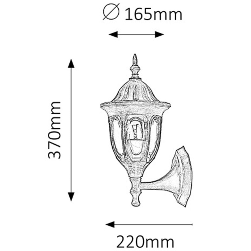 Rabalux - Ulkoseinävalaisin 1xE27/60W/230V
