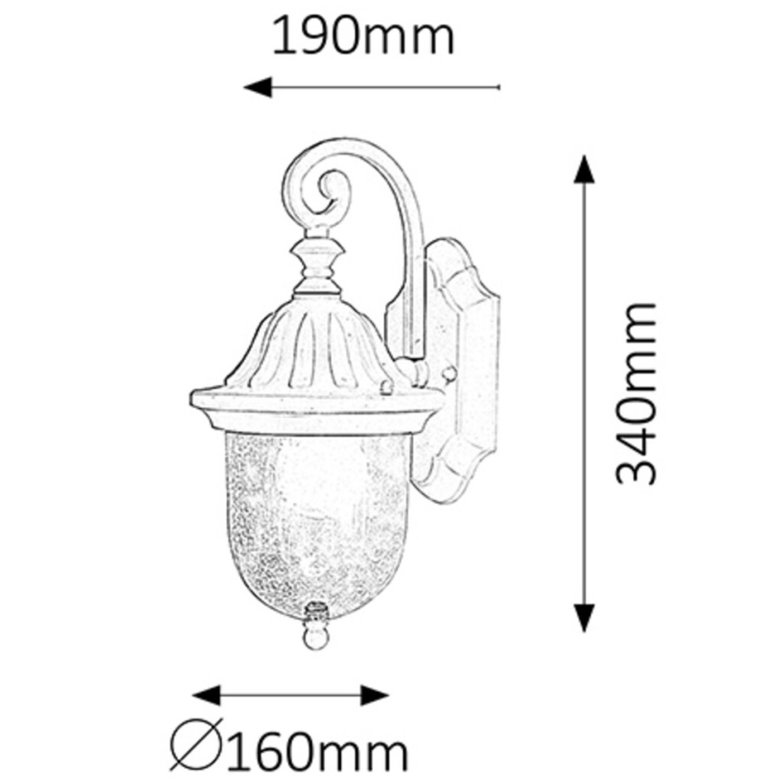 Rabalux - Ulkoseinävalaisin 1xE27/60W/230V