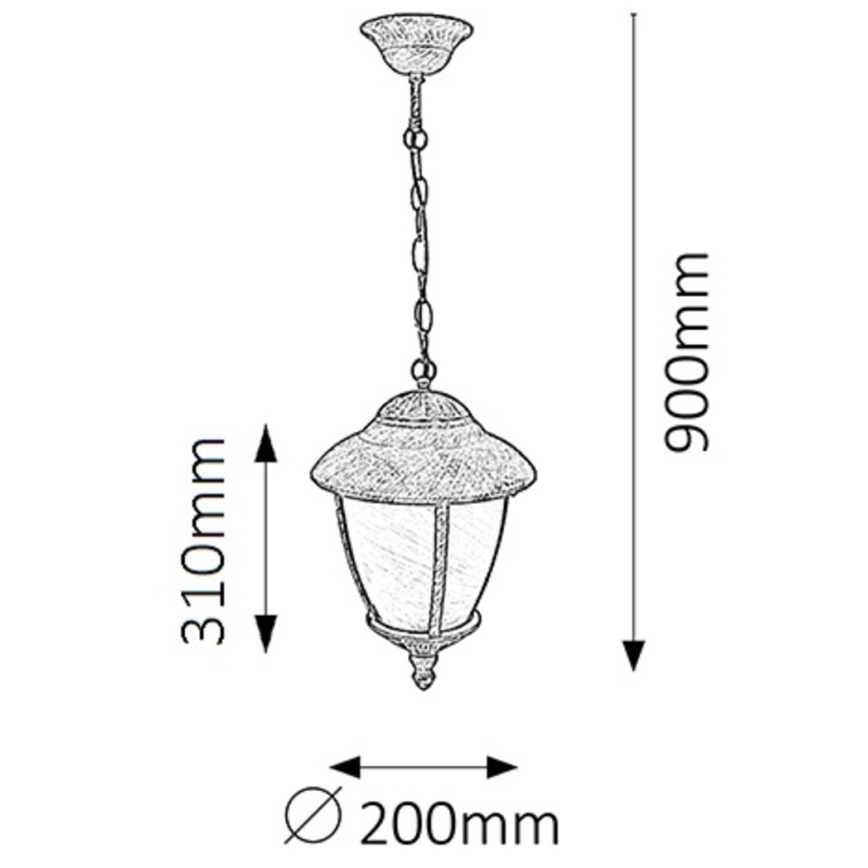 Rabalux - Ulkokattokruunu 1xE27/60W/230V