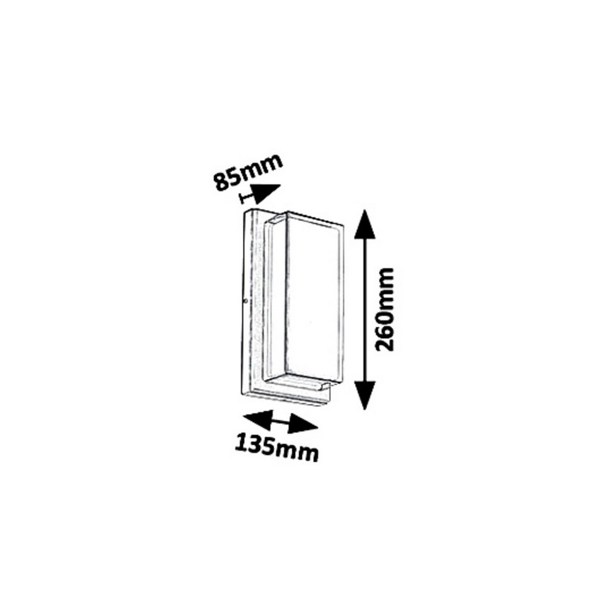 Rabalux 8830 - LED-ulkoseinävalaisin ANDORRA LED/12W/230V IP54