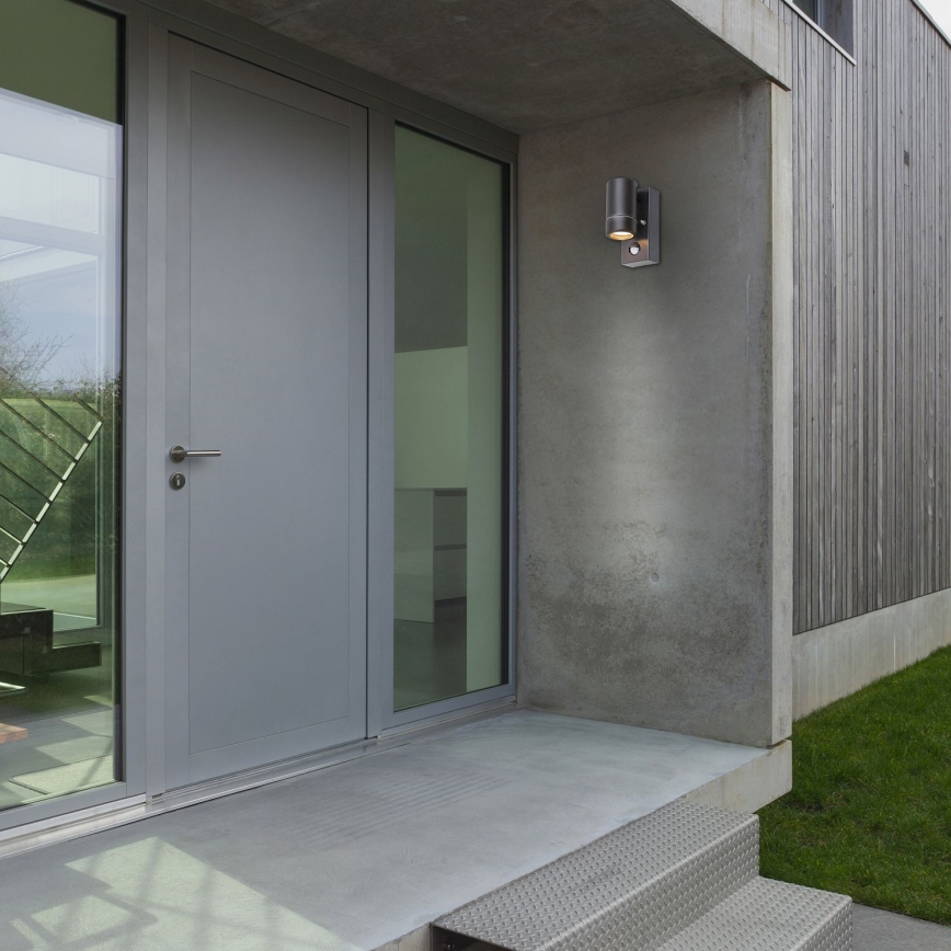 Rabalux - Ulkoseinävalaisin anturilla 1xGU10/10W/230V musta IP44