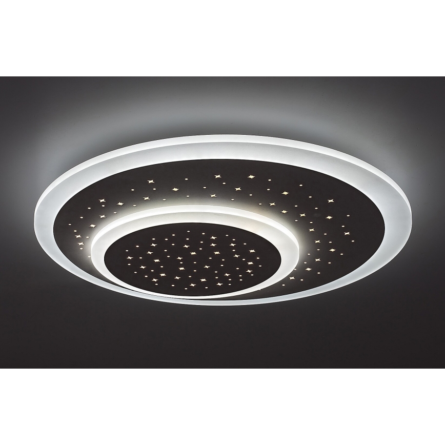 Rabalux – himmennettävä LED-kattovalaisin, 47 W / 230 V, 3000–6000 K, kaukosäädin, halkaisija 48 cm