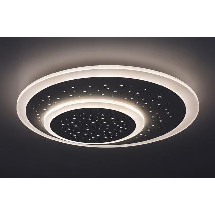 Rabalux – himmennettävä LED-kattovalaisin, 47 W / 230 V, 3000–6000 K, kaukosäädin, halkaisija 48 cm