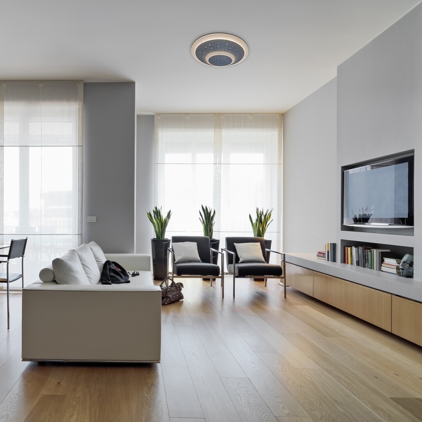 Rabalux – himmennettävä LED-kattovalaisin, 47 W / 230 V, 3000–6000 K, kaukosäädin, halkaisija 48 cm