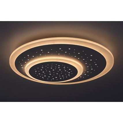Rabalux – himmennettävä LED-kattovalaisin, 47 W / 230 V, 3000–6000 K, kaukosäädin, halkaisija 48 cm