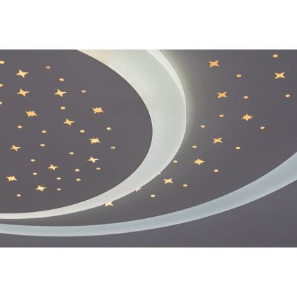 Rabalux – himmennettävä LED-kattovalaisin, 47 W / 230 V, 3000–6000 K, kaukosäädin, halkaisija 48 cm