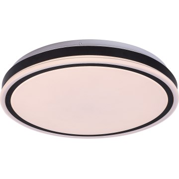 Rabalux – himmennettävä LED-kattovalaisin 20 W, 230 V, 3000–6500 K, Ø 38,5 cm, musta + kaukosäädin