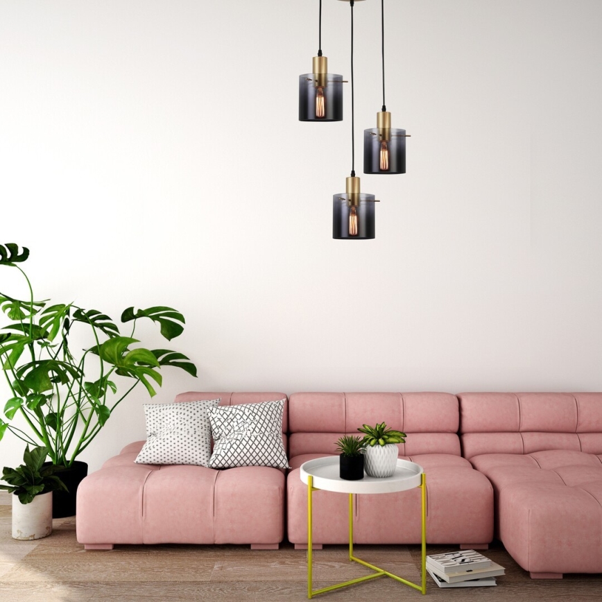 Rabalux - Kattokruunu narulla 3xE27/40W/230V