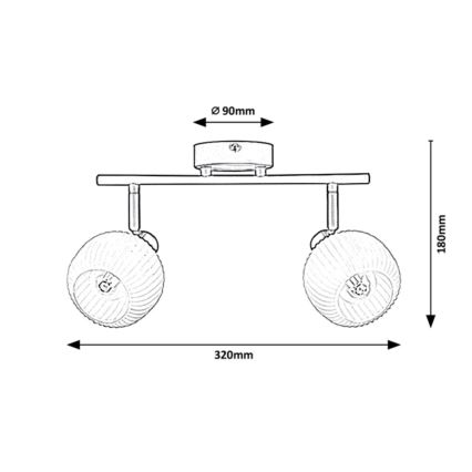 Rabalux - Kohdevalo 2xE14/40W/230V
