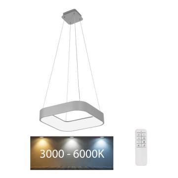 Rabalux - LED himmennettävä kattokruunu johdolla LED/28W/230V neliö 3000-6000K + kaukosäädin