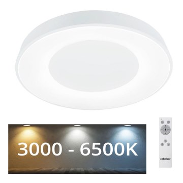Rabalux - LED himmennettävä kattovalaisin LED/38W/230V 3000-6500K valkoinen + kaukosäädin Ø 48 cm