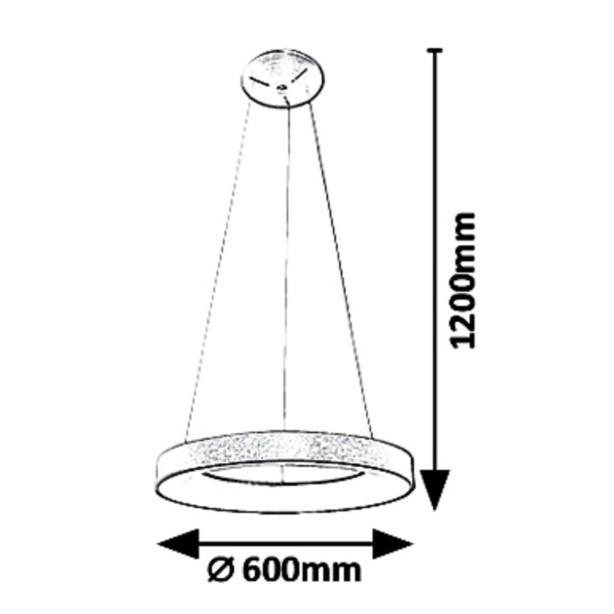 Rabalux - LED-kattokruunu johdossa CARMELLA LED/50W/230V halkaisija 60 cm