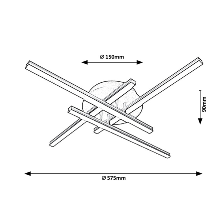 Rabalux - LED-kattovalaisin 4xLED/25W/230V halkaisija 57,5 cm