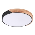 Rabalux - LED-kattovalaisin LED/24W/230V musta/tammi halkaisija 41,5 cm