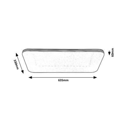Rabalux - LED-kattovalaisin LED/36W/230V 33x63,5 cm