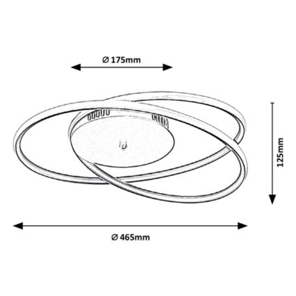 Rabalux - LED-kattovalaisin LED/40 W/230 V, halkaisija 46,5 cm