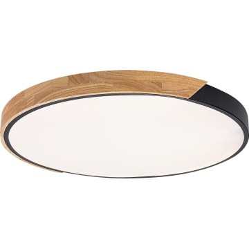 Rabalux - LED-kattovalaisin LED/42W/230V 3000/4000/6500K musta/tammi, halkaisija 41 cm