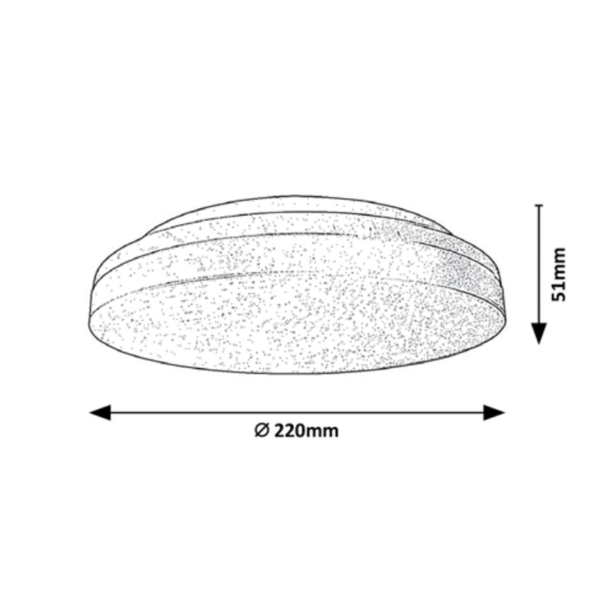 Rabalux - LED-kylpyhuoneen kattovalaisin LED/18W/230V IP54 3000K/4000K/6000K halkaisija 22 cm