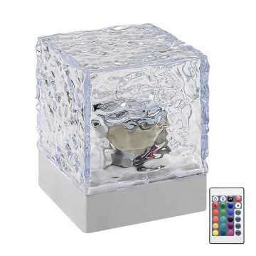 Rabalux - LED RGB Himmennettävä ja ladattava pöytälamppu LED/1W/5V/3xAA + kauko-ohjaus