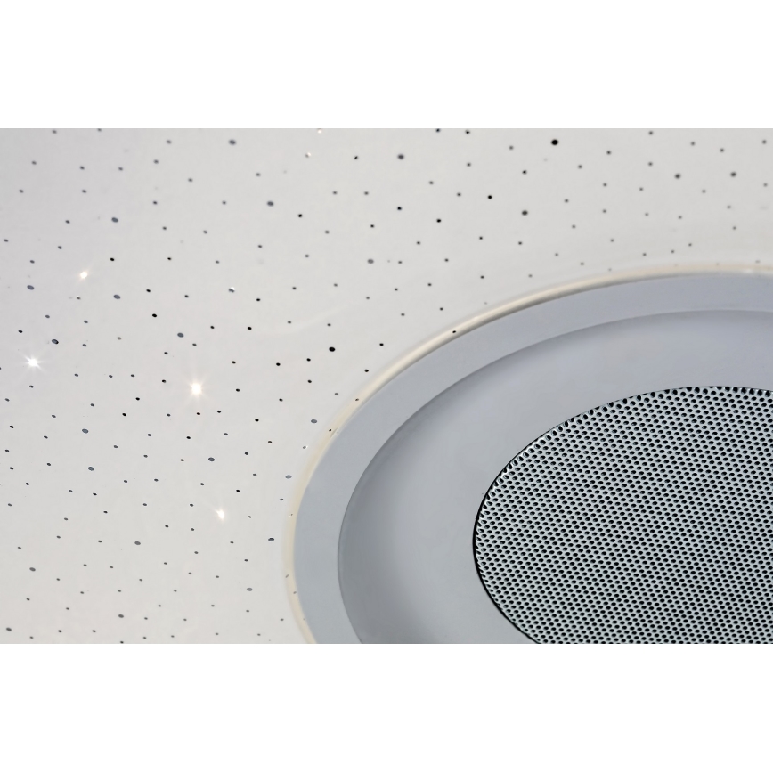 Rabalux - LED RGB himmennettävä kattovalaisin kaiuttimella LED/18W/230V 3000-6000K Bluetooth + kaukosäädin 36,5x36,5 cm