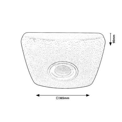 Rabalux - LED RGB himmennettävä kattovalaisin kaiuttimella LED/18W/230V 3000-6000K Bluetooth + kaukosäädin 36,5x36,5 cm