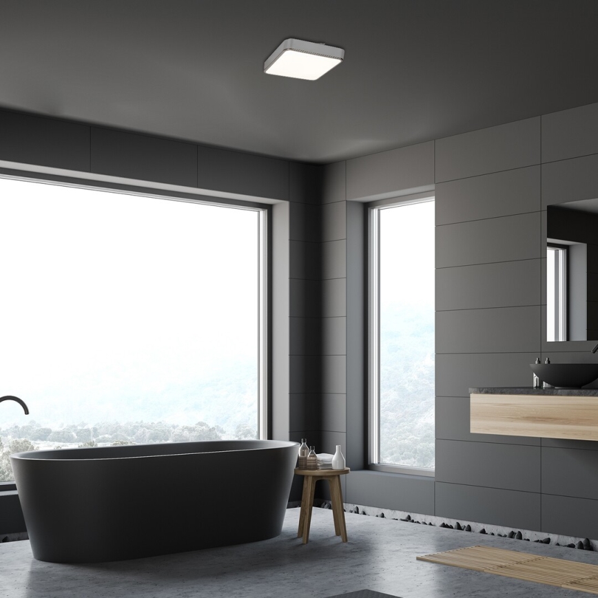 Rabalux - RGB-LED kylpyhuoneen himmennettävä kattovalaisin LED/22W/230V 3000-6000K IP44 + kaukosäädin 29x29 cm