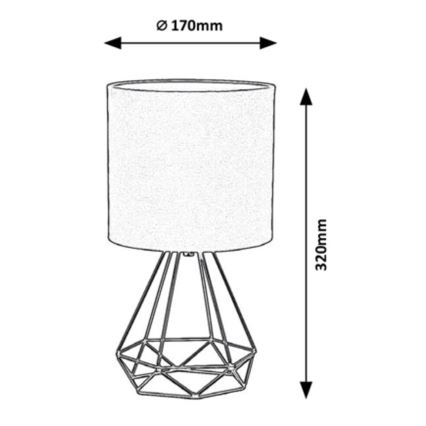 Rabalux - Pöytävalaisin 1xE14/40W/230V musta