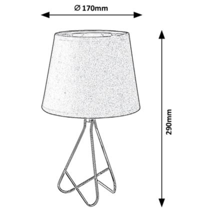 Rabalux - Pöytävalaisin 1xE14/40W/230V musta/kulta